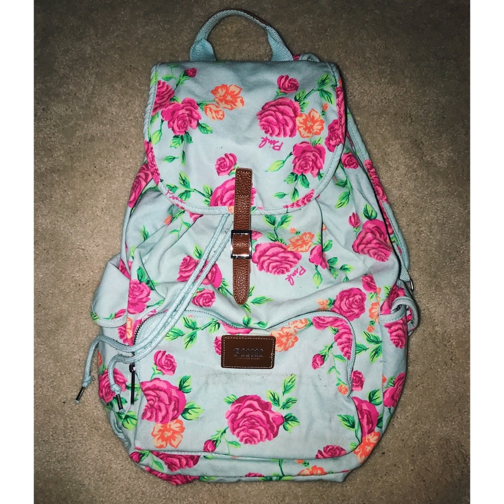 VS PINK Floral Backpack